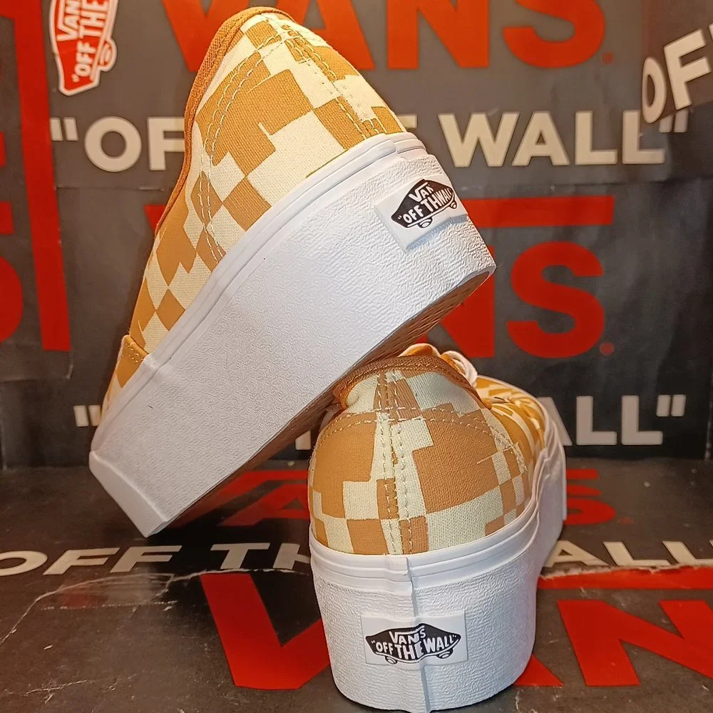Vans Authentic Stacked Women's 8.5 Men's 7 Multi Checkered Sandstone VN0AKXXSST